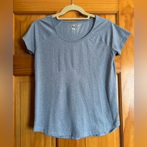 RBX Heather Blue Short Sleeve Athletic Top